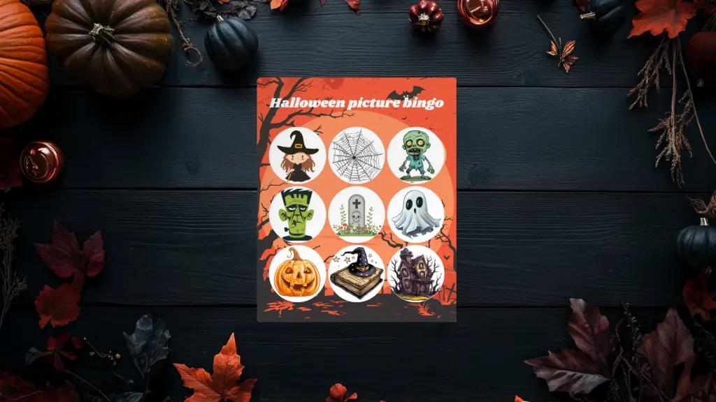 halloween bingo card