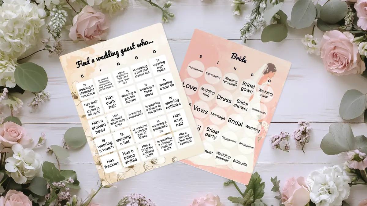 wedding bingo cards