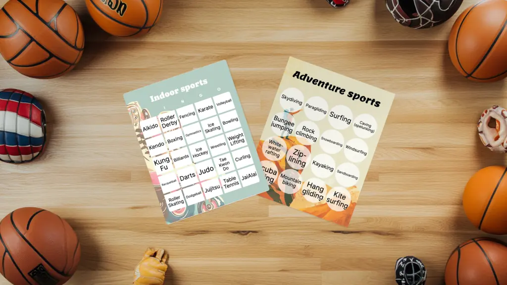 sports bingo card