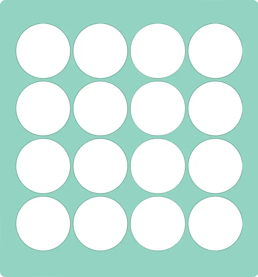 4x4 green blank bingo card