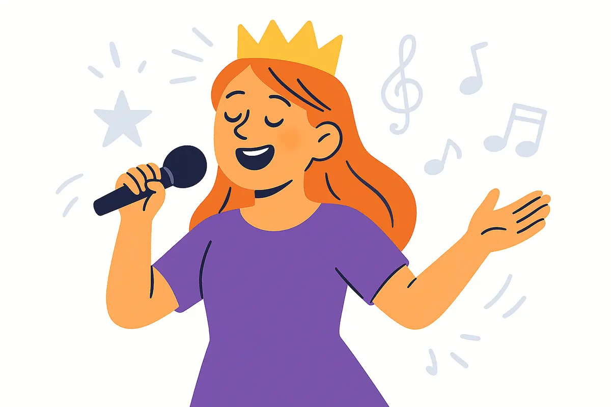 a character performing