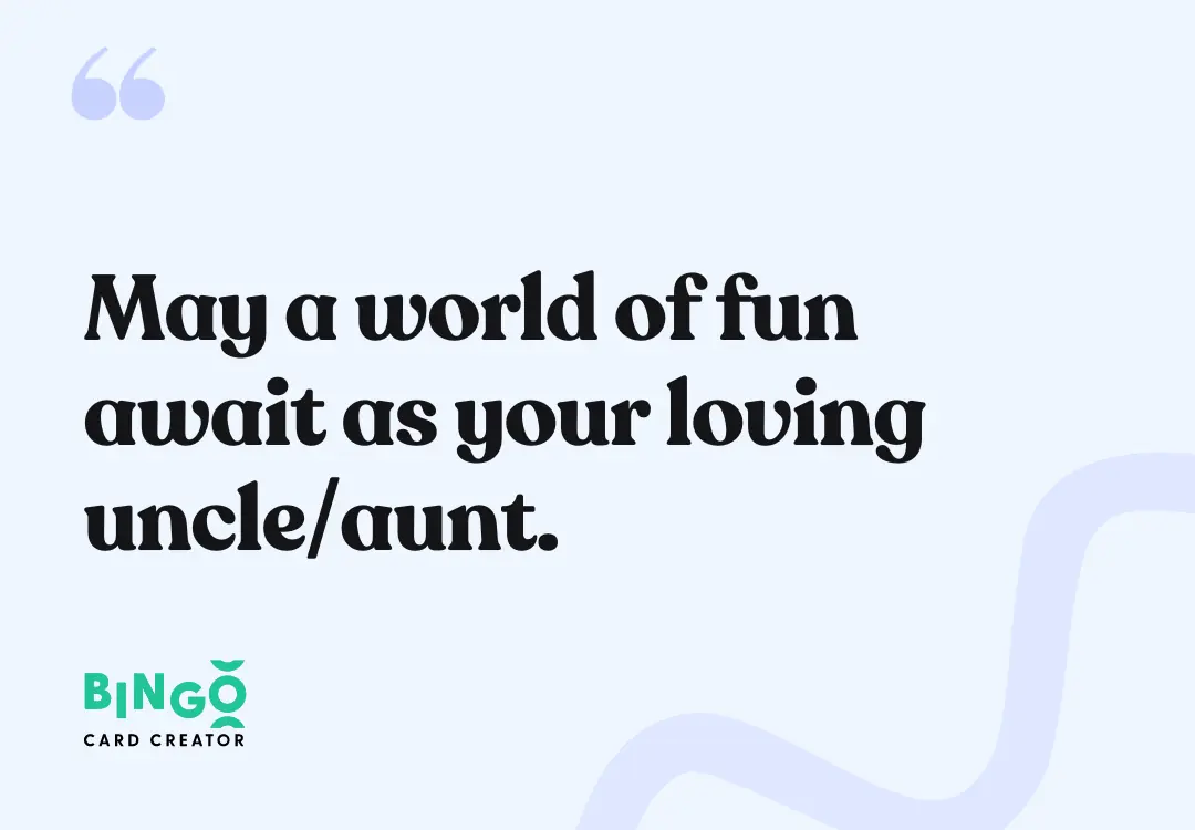 aunt and uncle message