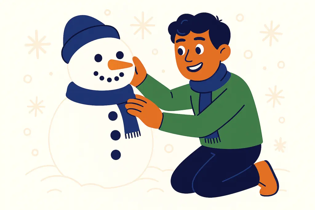 building a snowman