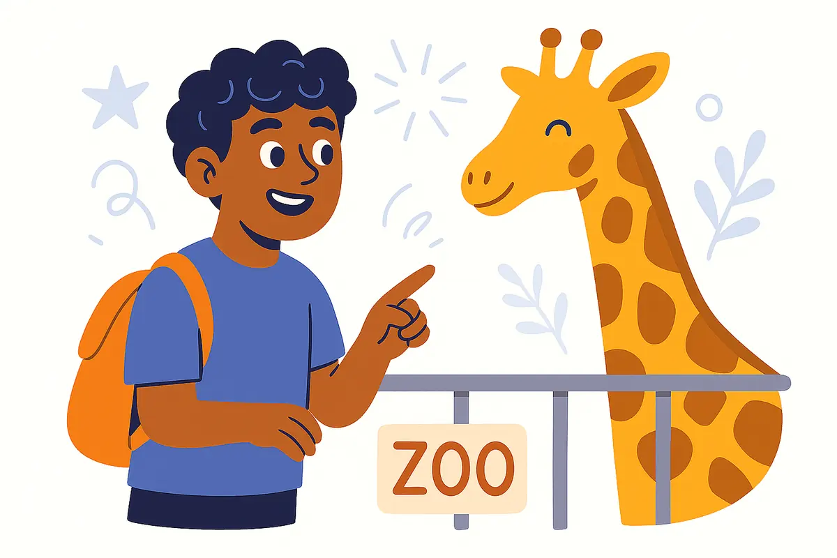 character at a zoo