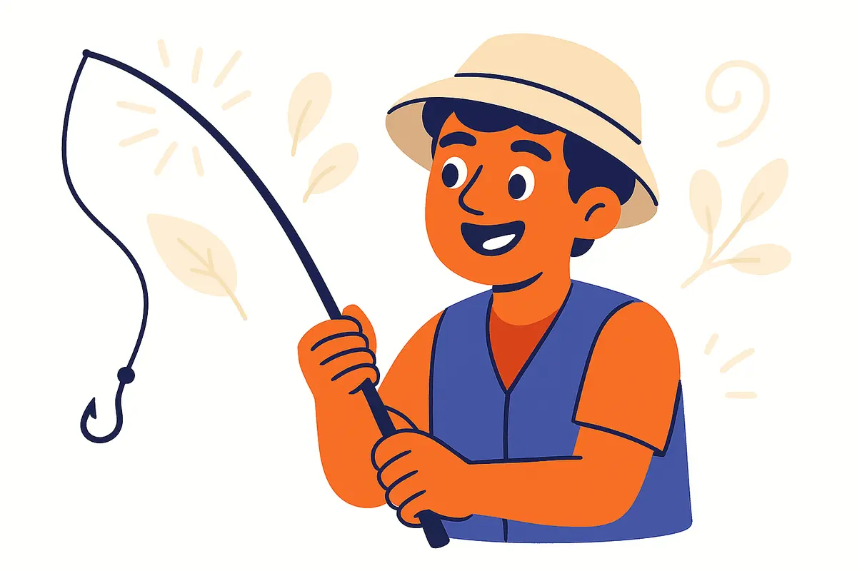 character fishing