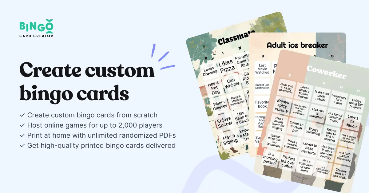 stacked bingo cards