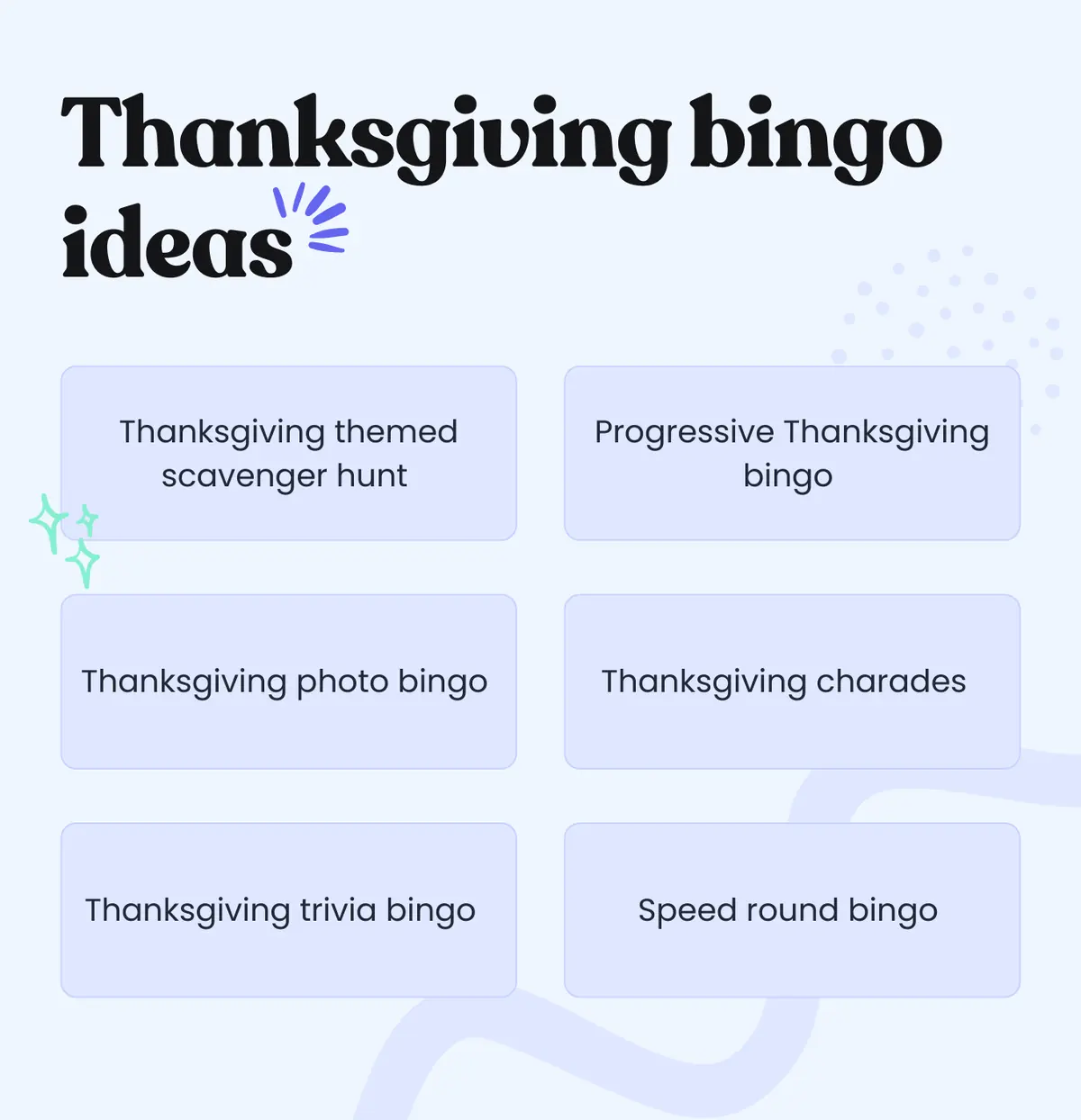thanksgiving bingo ideas
