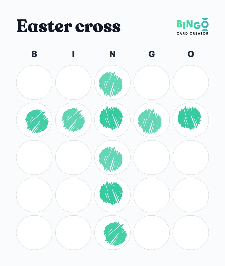 Easter Cross Bingo Pattern