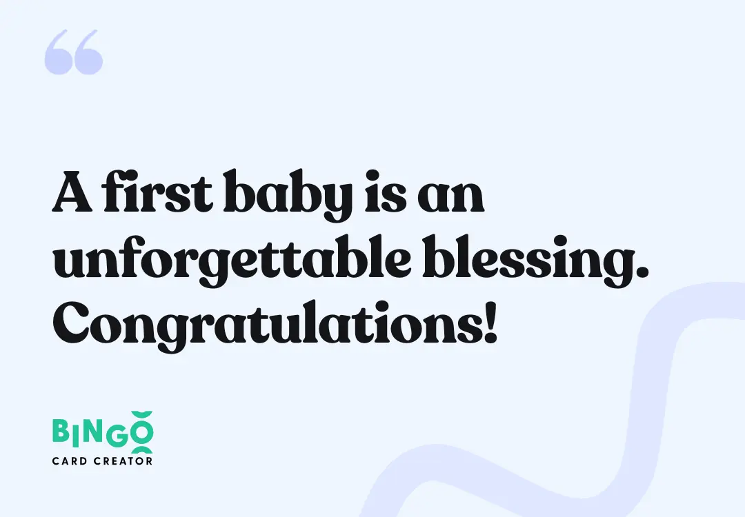 first baby message
