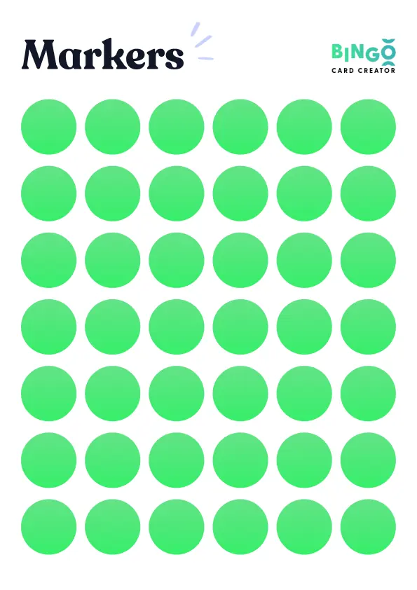 green circle markers