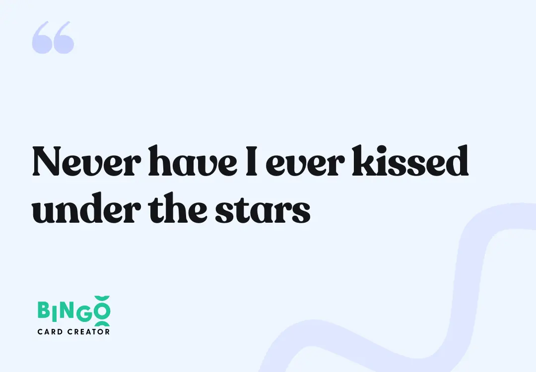 kissed under the stars