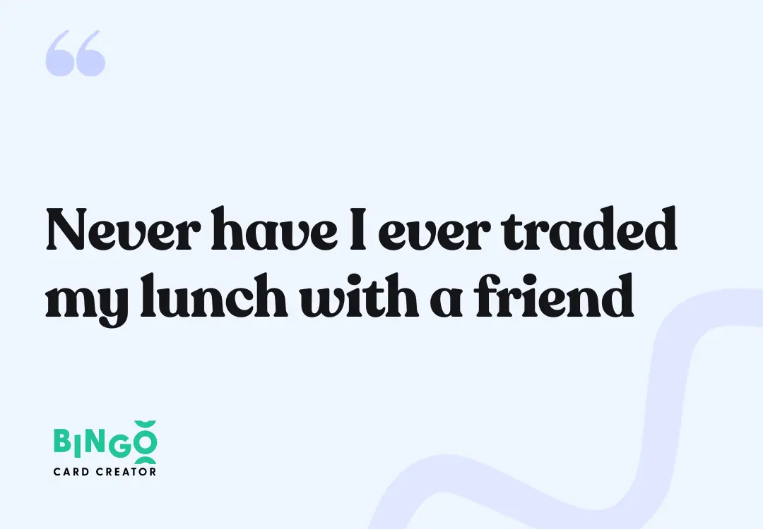 traded lunch with a friend