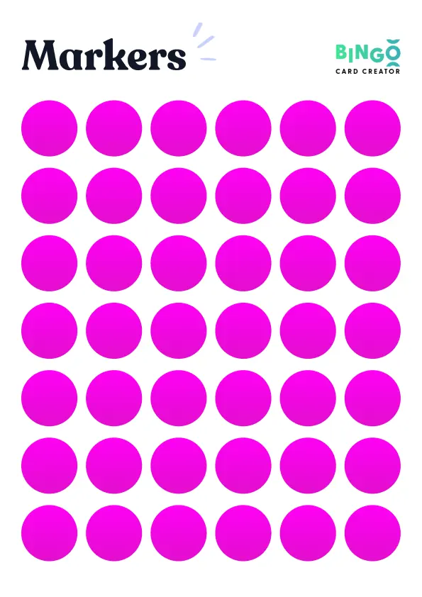 bright pink circle markers