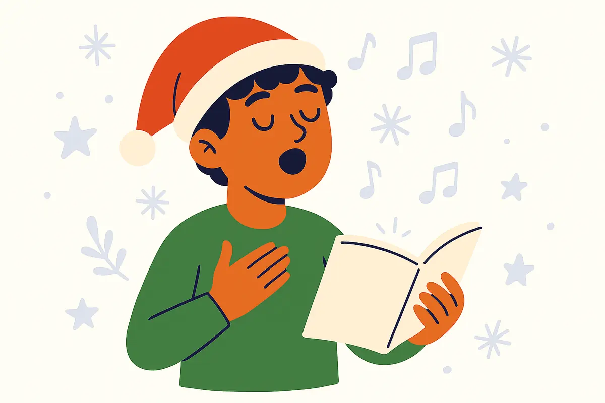 singing christmas carols