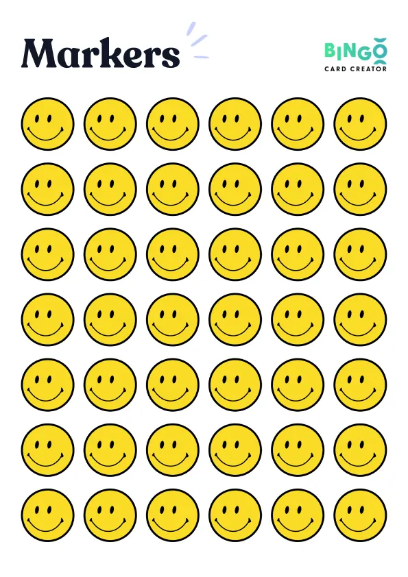 smiley face bingo markers