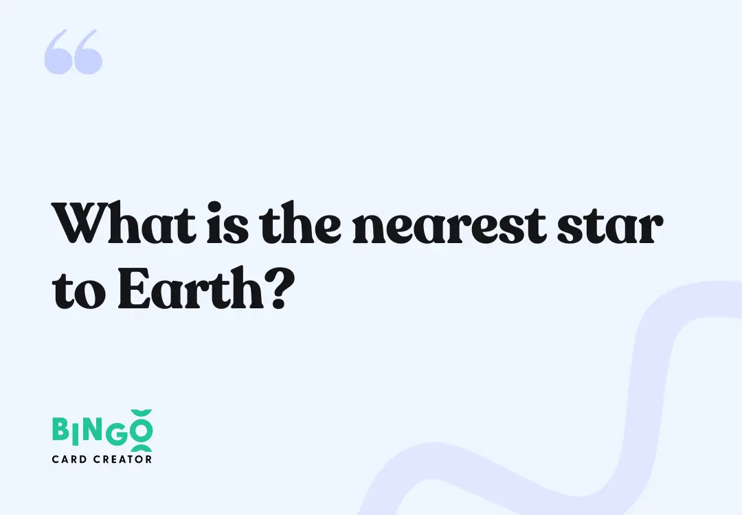 nearest star to earth