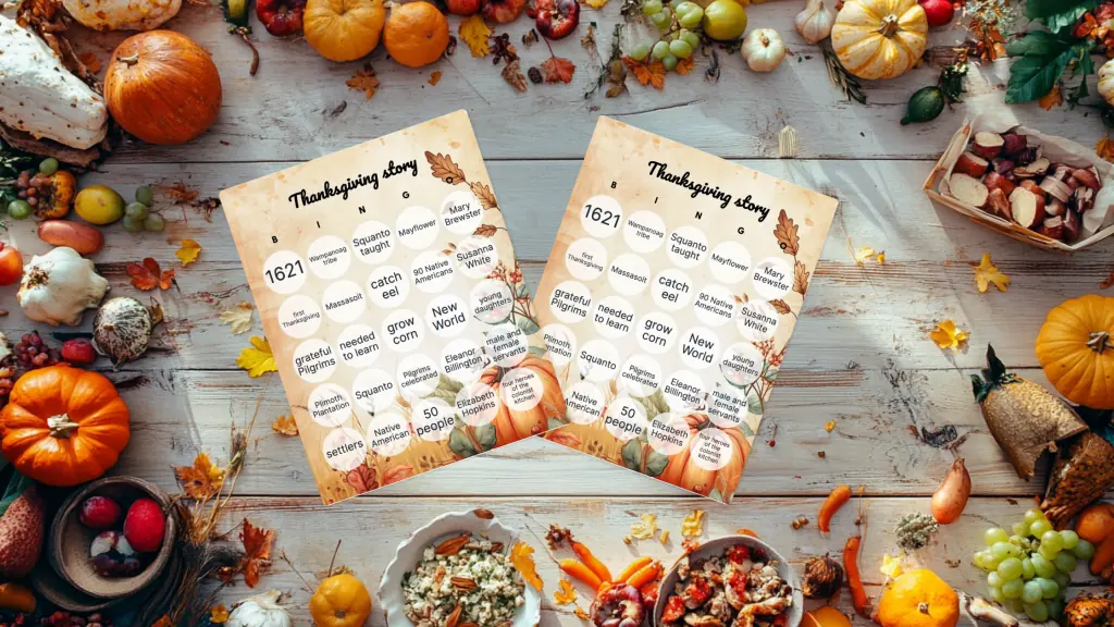 thanksgiving bingo cards