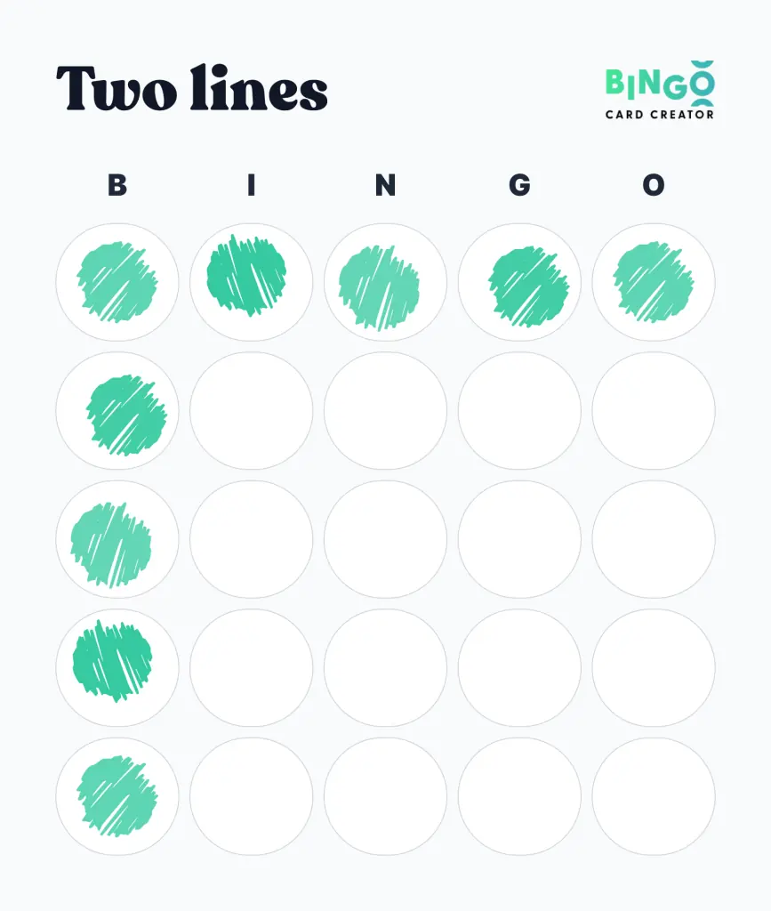 2 Line Bingo Pattern
