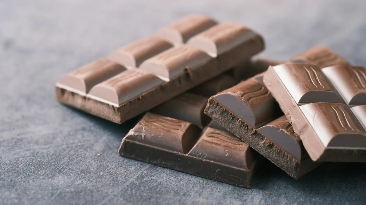 brown chocolate bar on black table