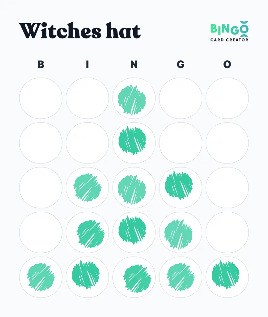 Witches Hat Bingo Pattern