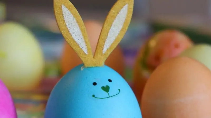easter egg on rack