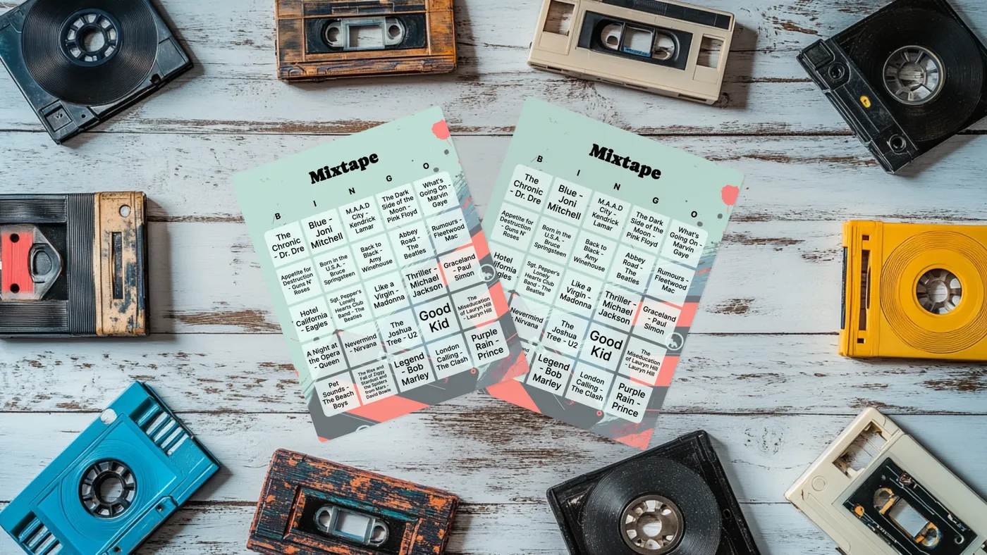 mixtape bingo cards  