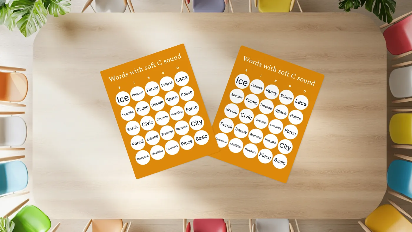 words with soft c