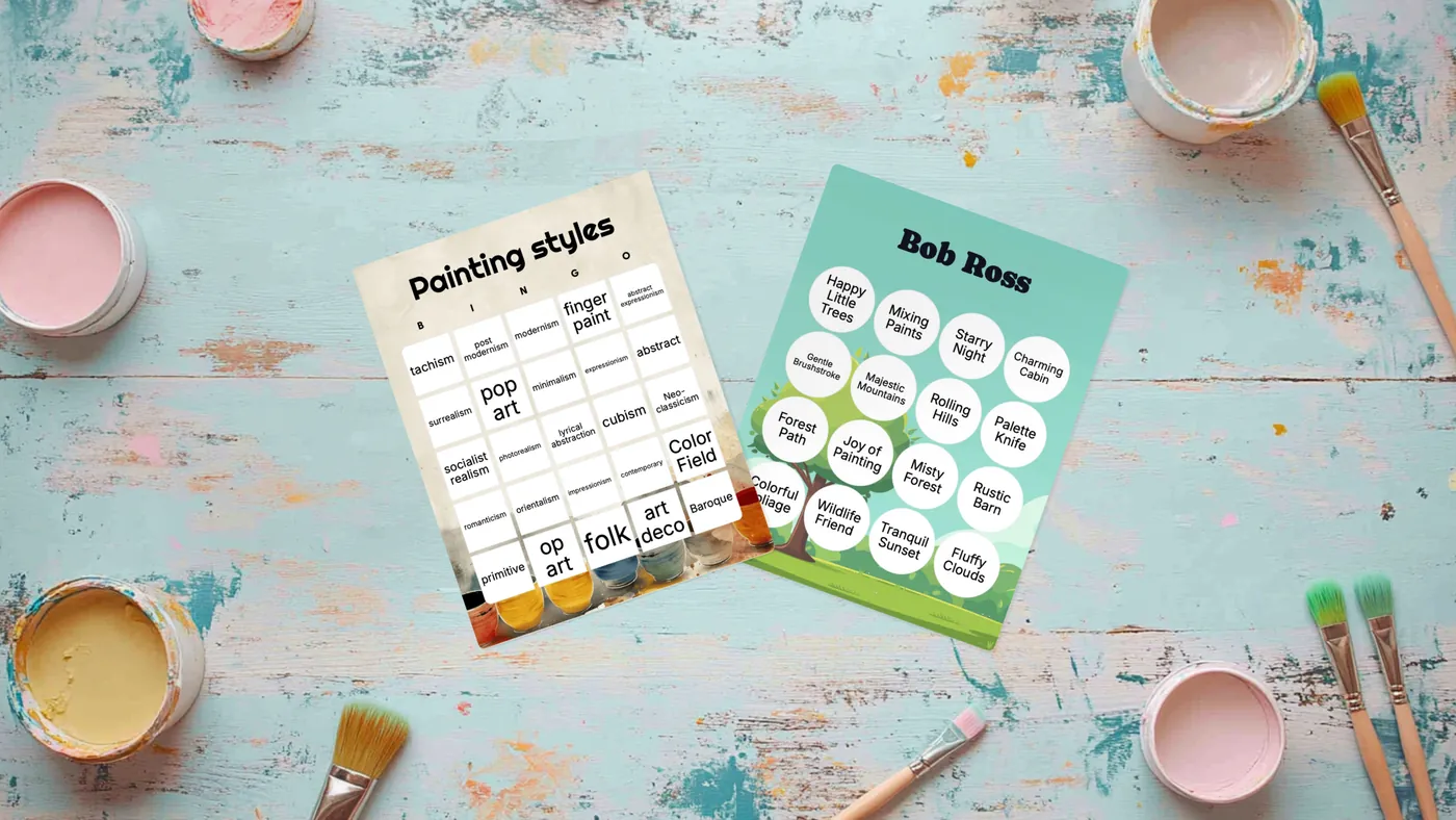 art bingo card