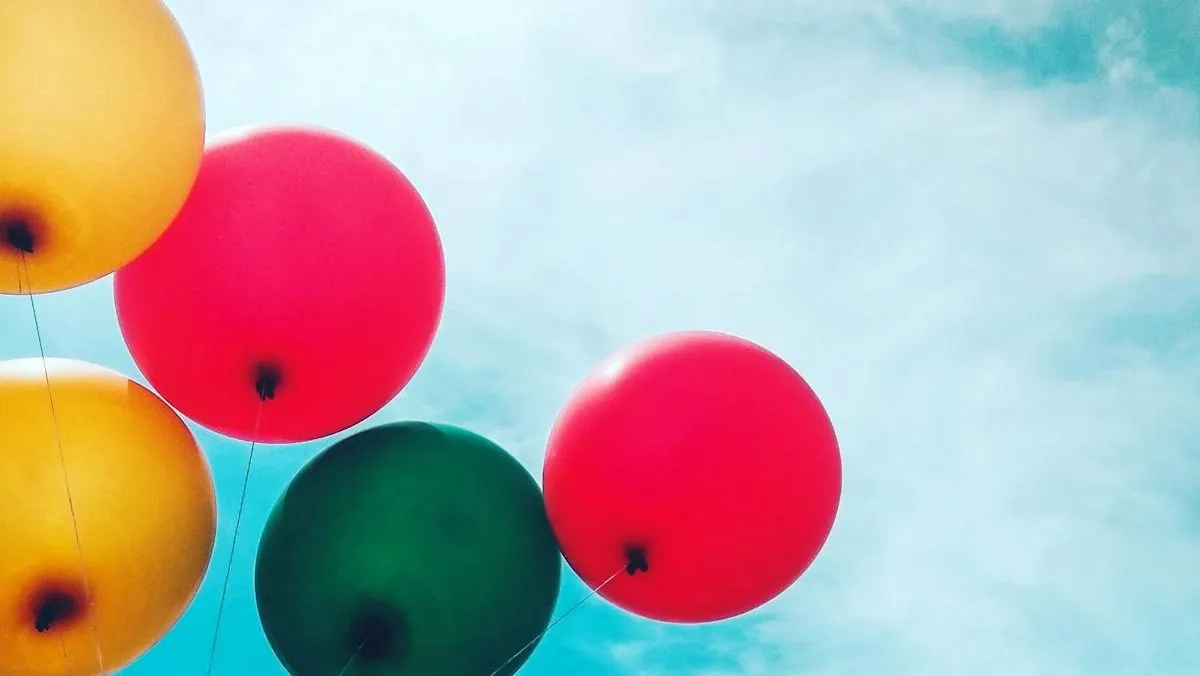 Five Assorted Balloons