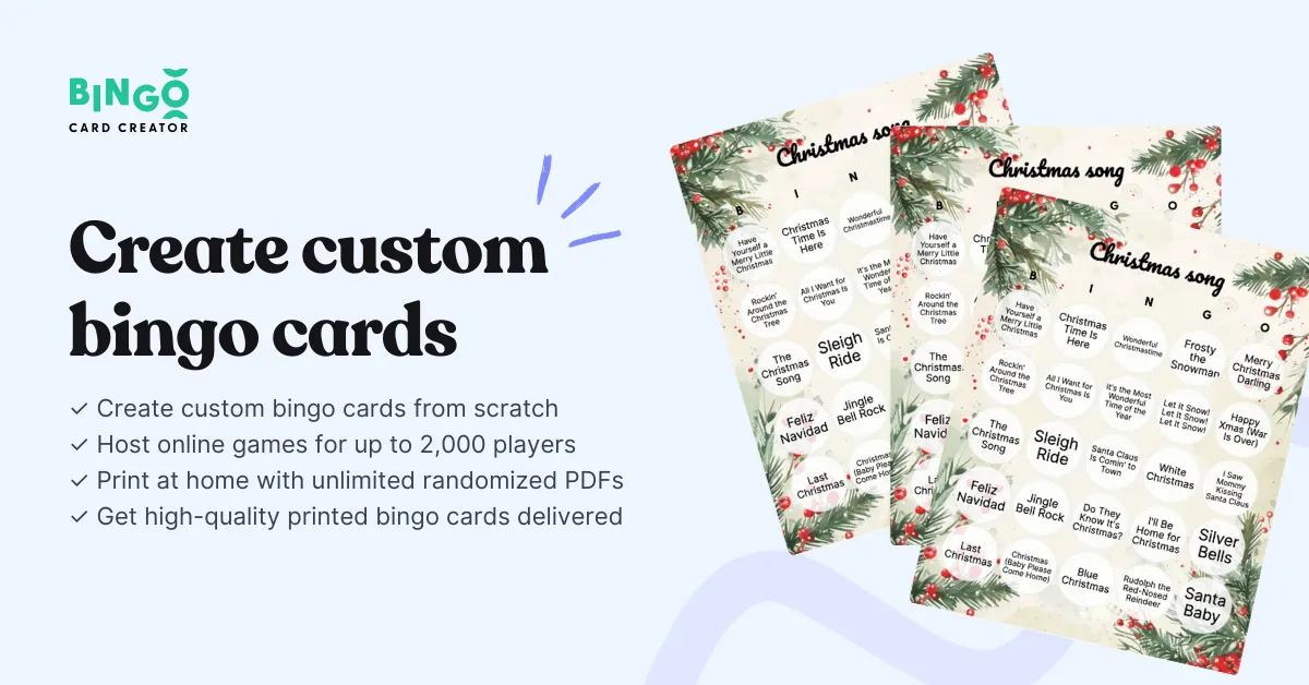 create custom bingo cards