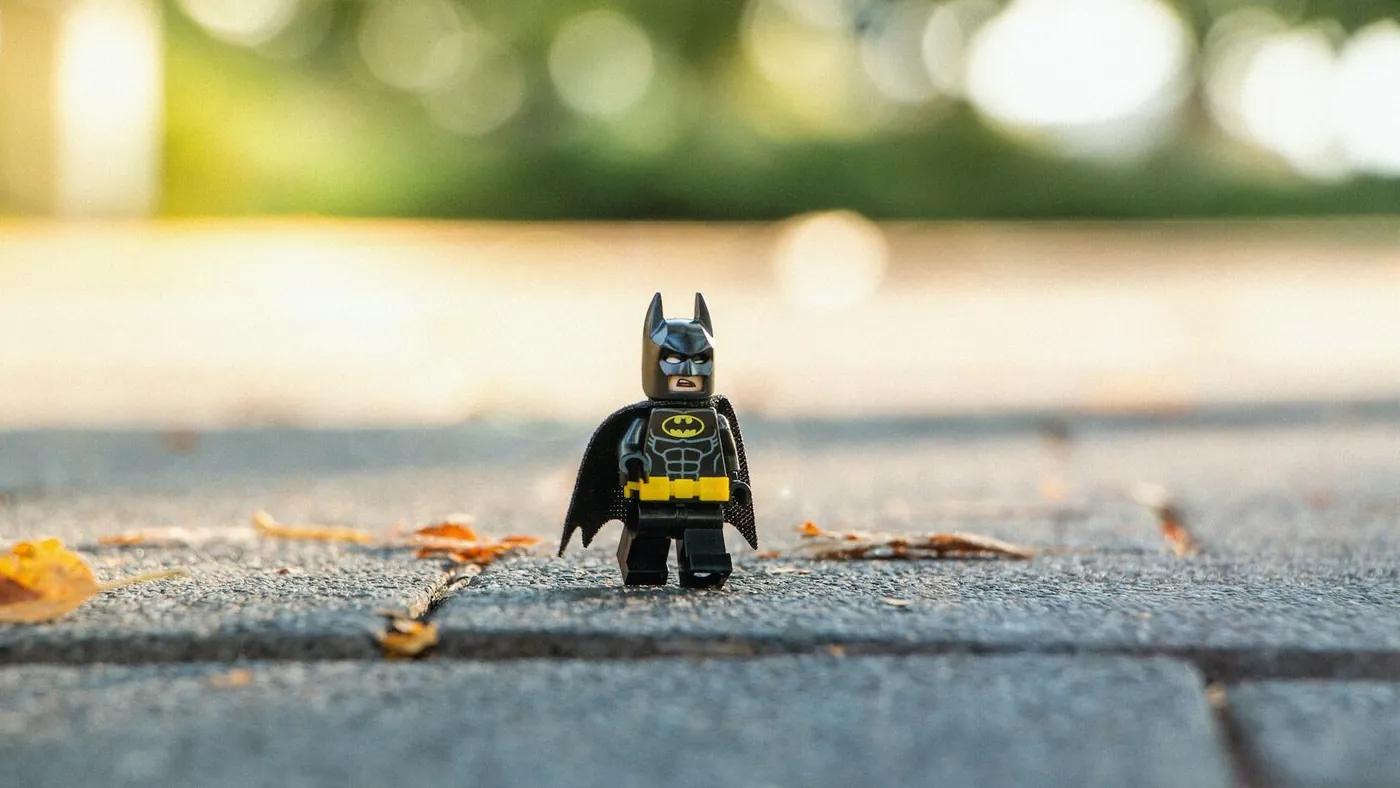 black and yellow lego minifig