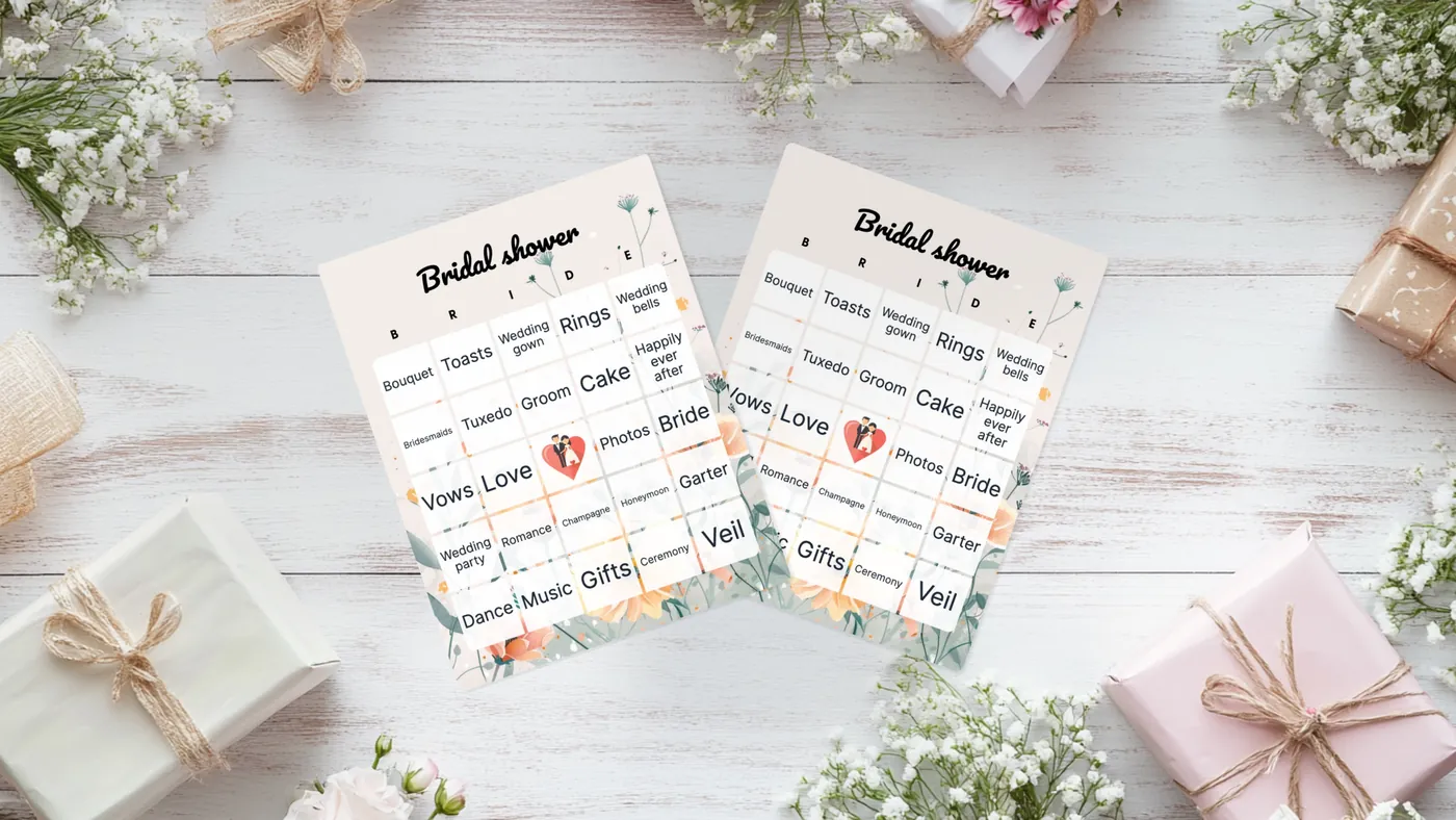 bridal shower bingo
