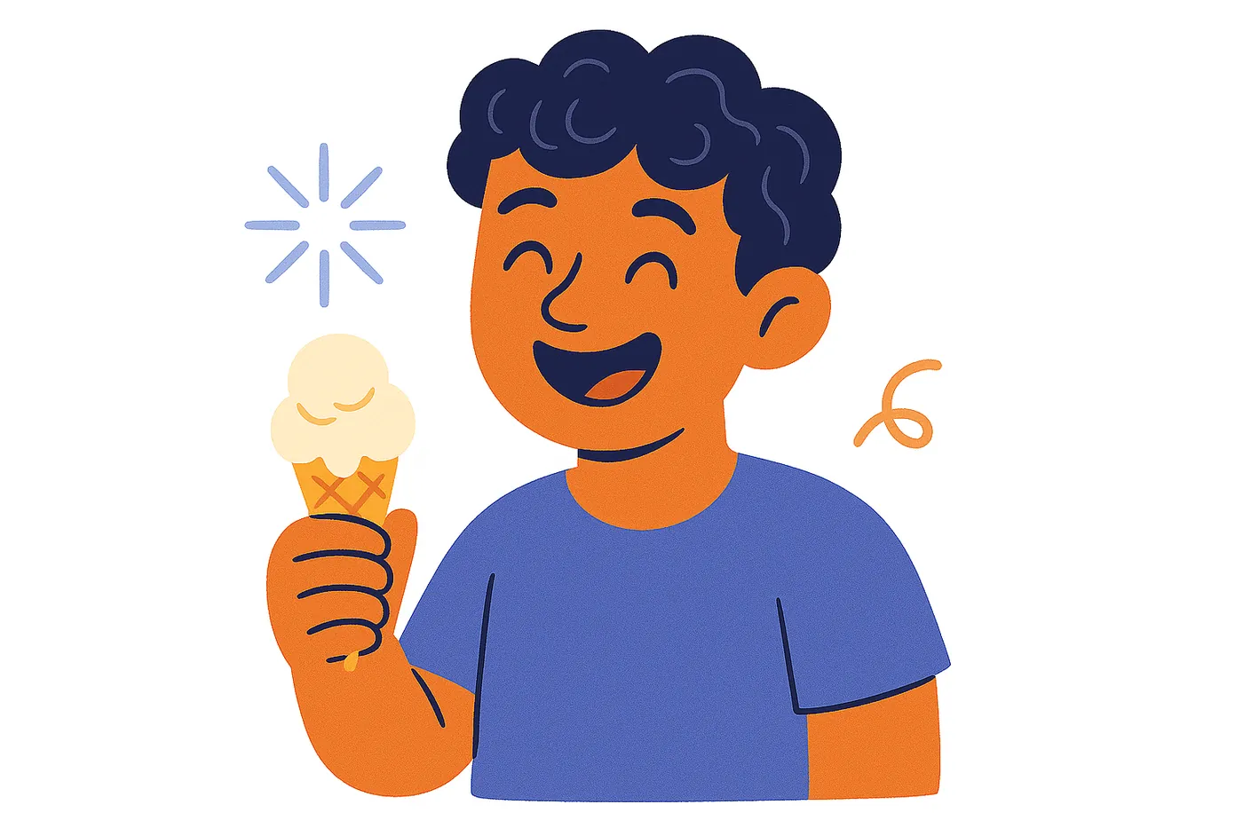 character eating ice cream