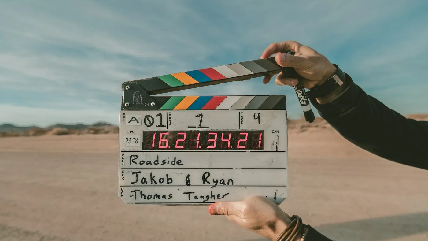 clap board roadside Jakob and Ryan
