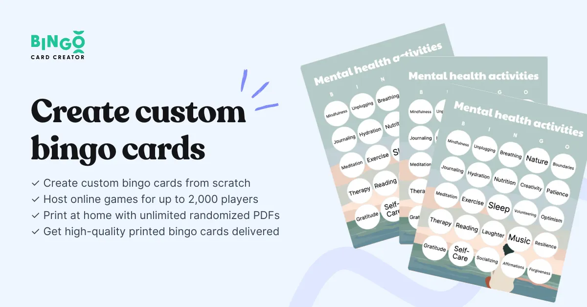 create custom bingo cards
