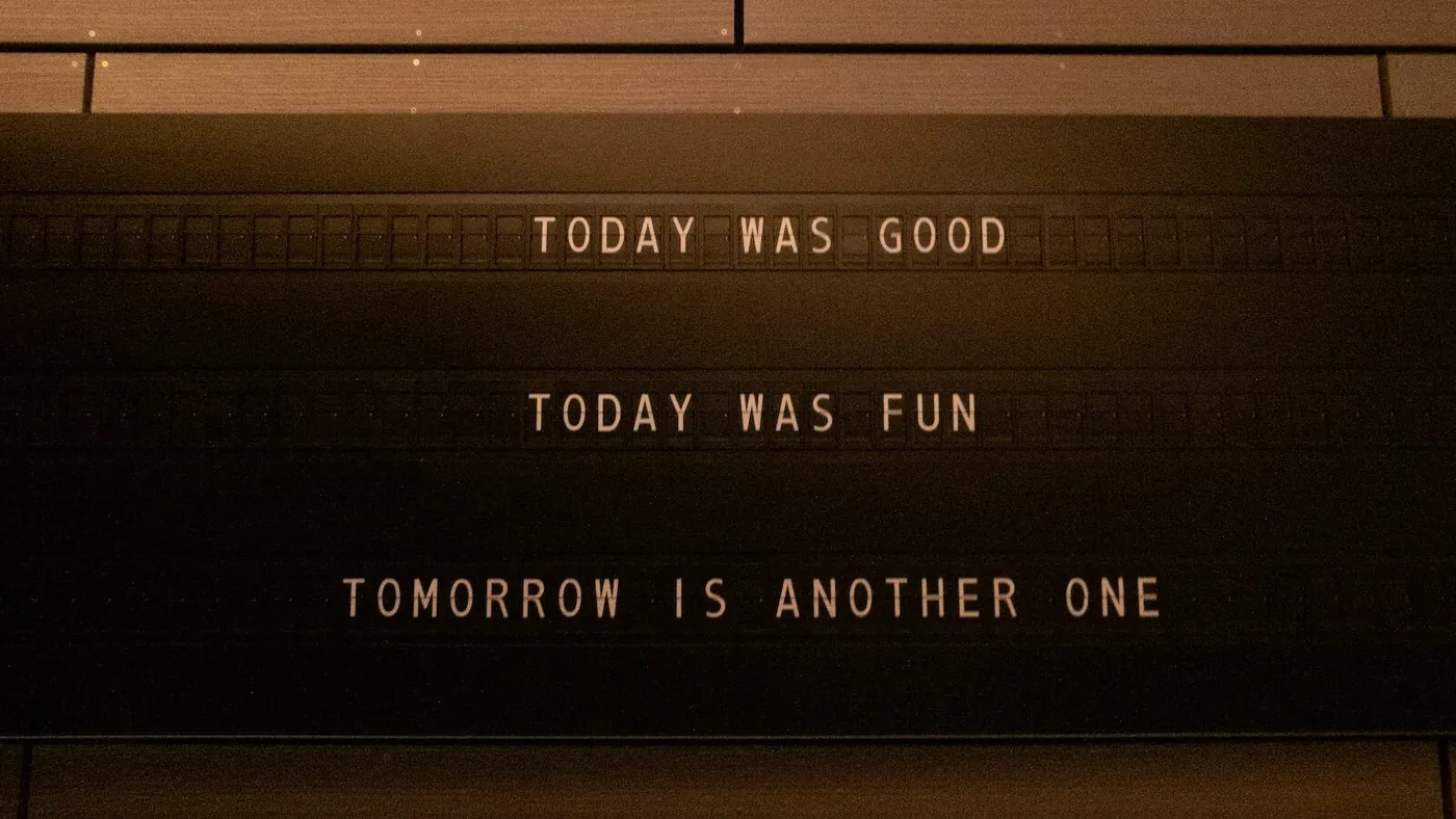 black and white quote-printed signage