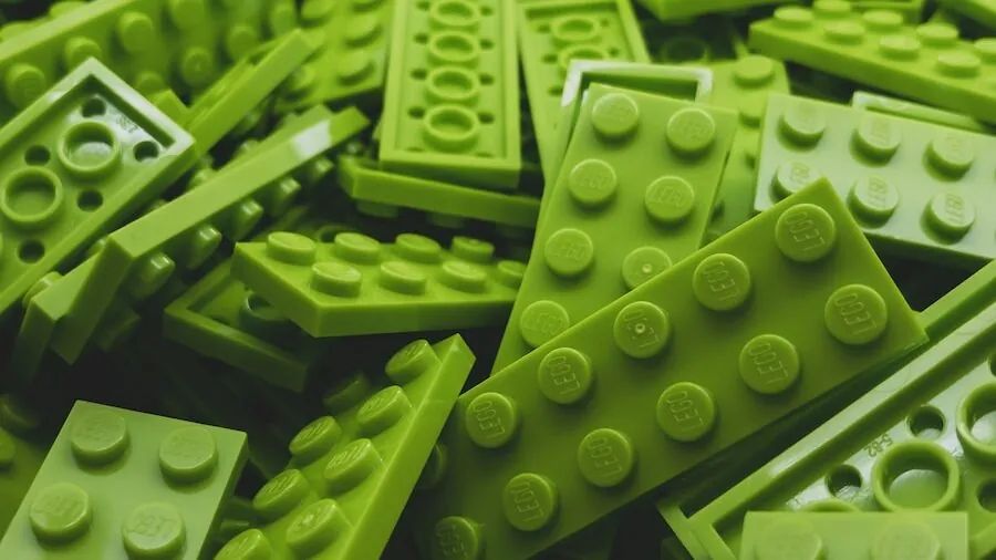 green Lego block lot
