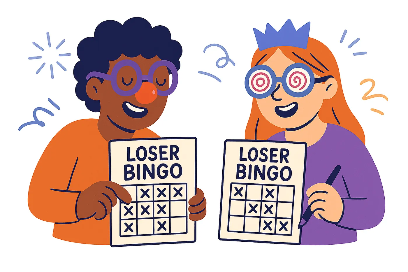 characters playing loser bingo