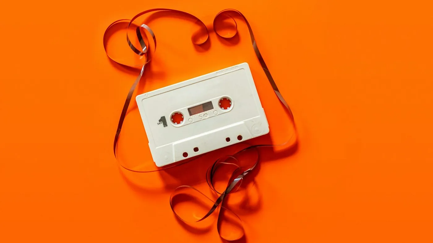 white cassette tape close-up photography