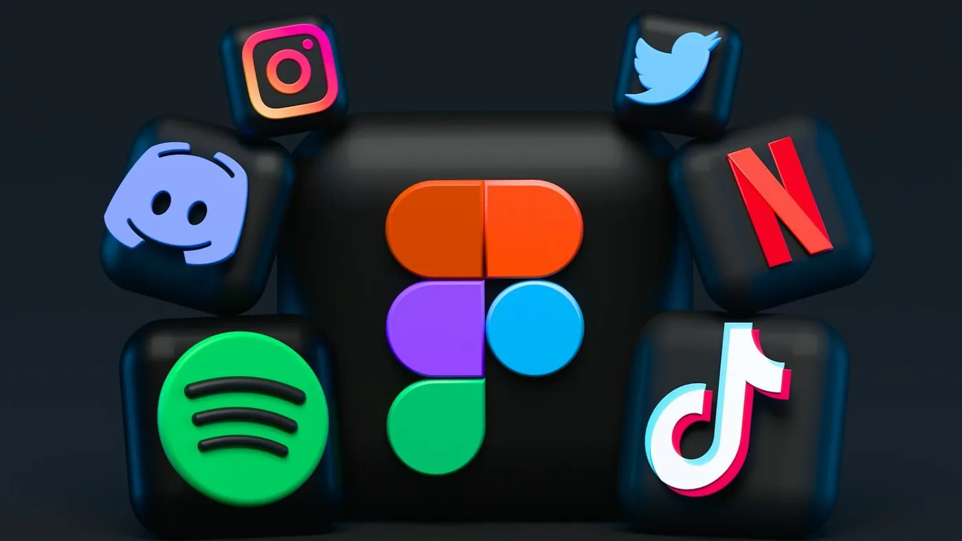 blue red and green letters illustration
