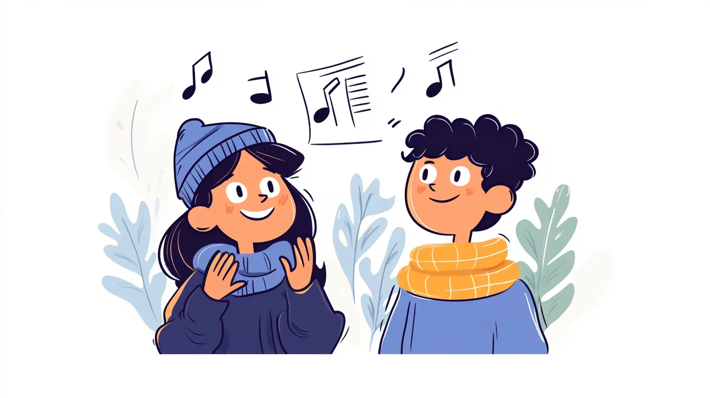 two carol singers