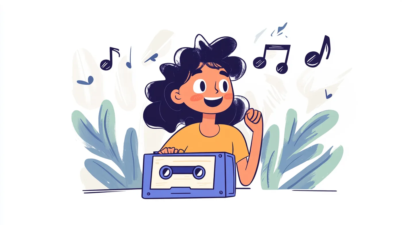 woman listening to music