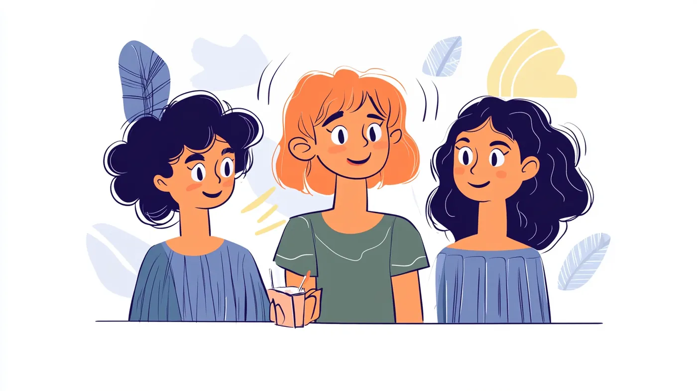 three female characters