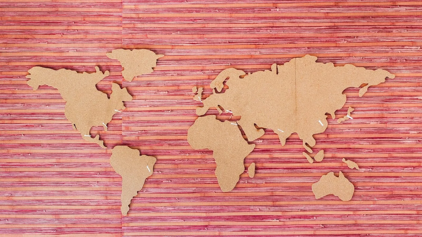 world map wall decor