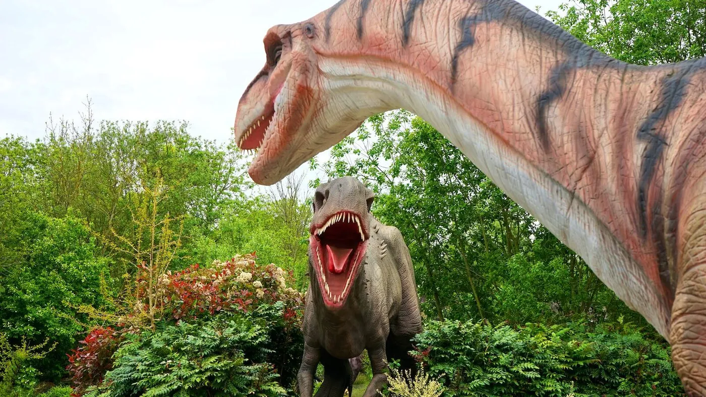 Two Dinosaur Statues